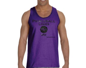 Pickleball Loves dot Me - Camiseta sin mangas para hombre