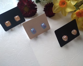 stud earrings made of Epoxy Resin & Glitter