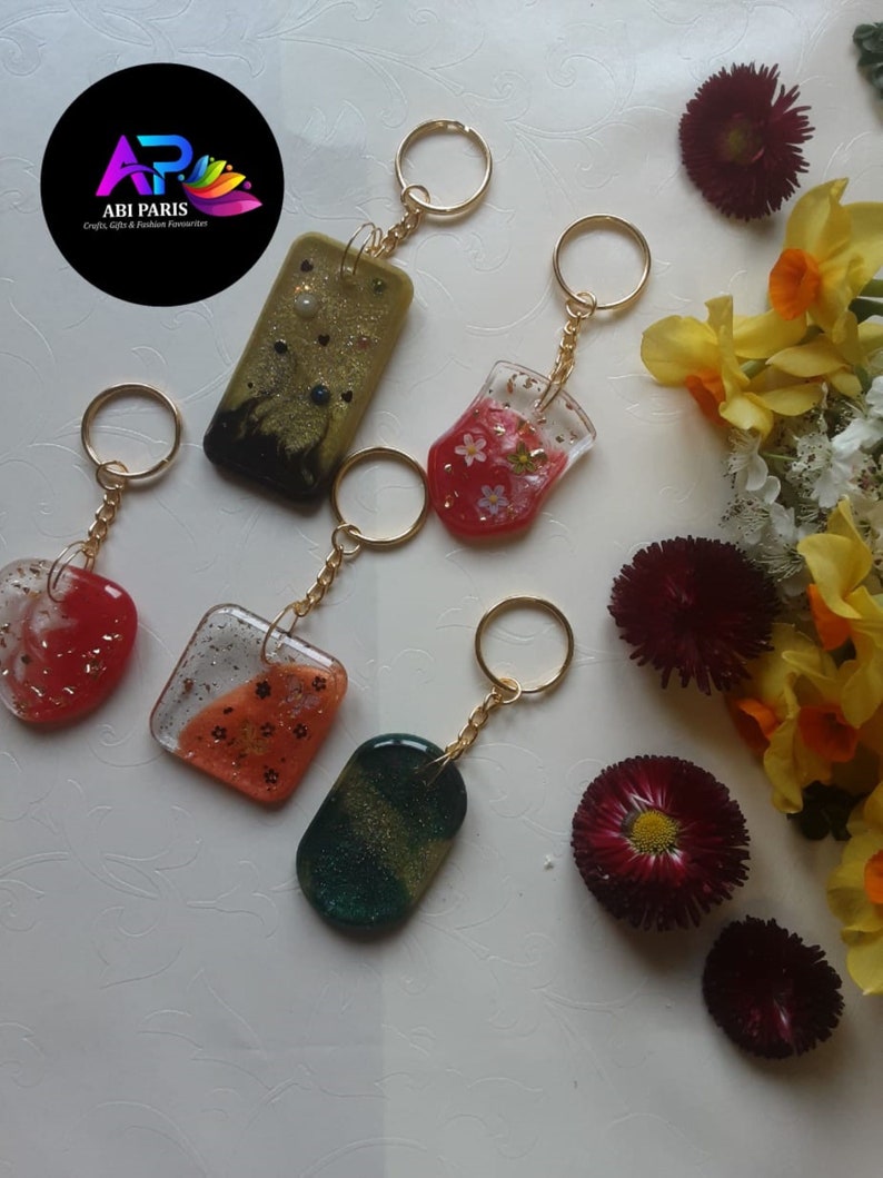 Epoxy Resin Keyrings image 1