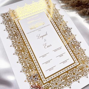 Islamische Ehe Zertifikat/ Ehe Zertifikat/ Nikkah Zertifikat/ Dini Nikah Belgesi/ Islamsiche Trauungsurkunde/ Nikah Belgesi
