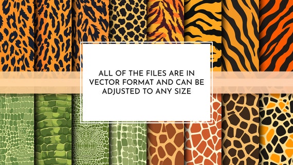 High Quality Animal Patterns Digital Paper, Seamless Animal