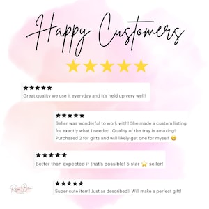Peut inclure: Image avec le texte "Happy Customers" en &eacute;criture cursive au-dessus de cinq &eacute;toiles dor&eacute;es. Des avis clients avec des notes de cinq &eacute;toiles sont affich&eacute;s en dessous, soulignant la qualit&eacute; du produit et le service. Le logo Reyn Bean est en bas &agrave; gauche.