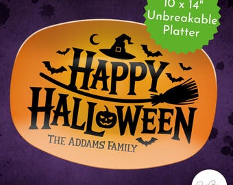 Halloween Candy Tray: Personalized Spooky Party Platter, Unbreakable