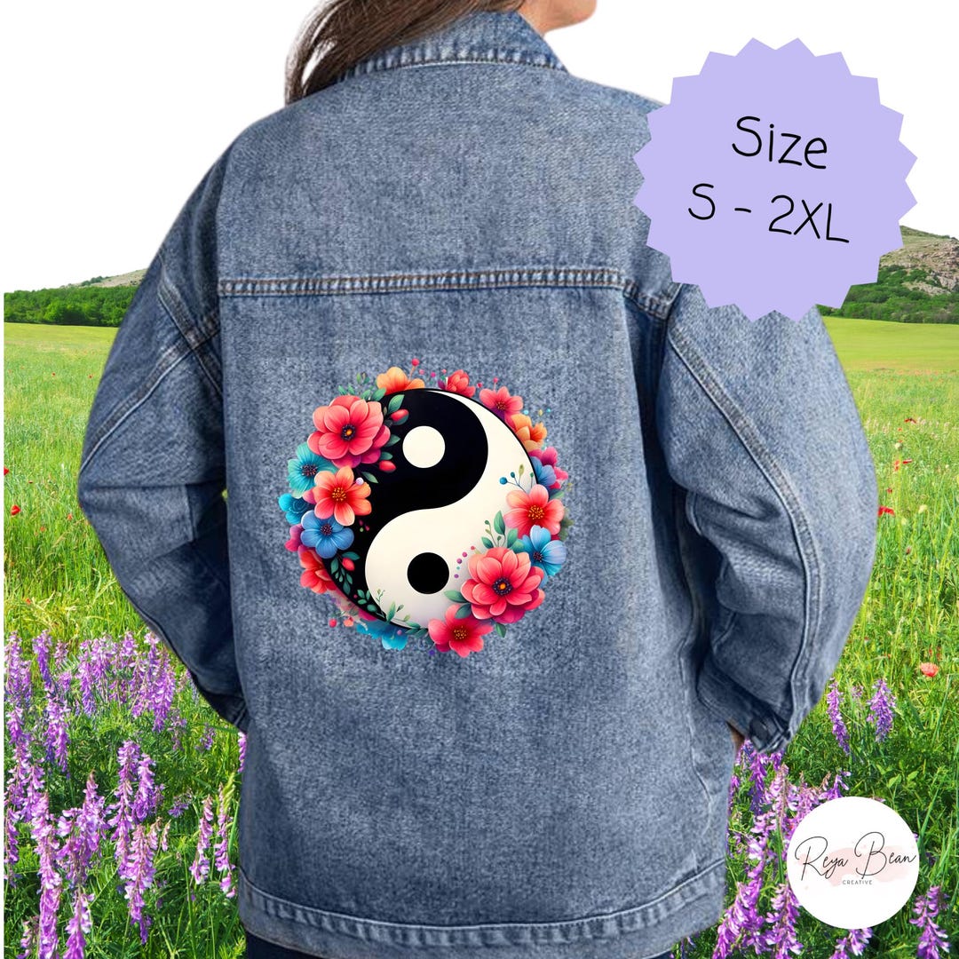 Yin Yang Pattern Print Women Casual Bomber Jacket