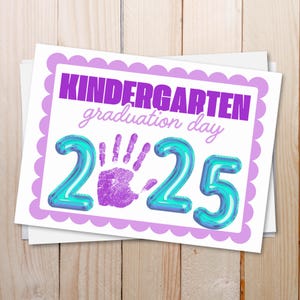 Kindergarten Graduation Keepsake, End of School Handprint, Kindergarten Questionnaire, End of Preschool Craft Activity, Kid&#39;s Diploma