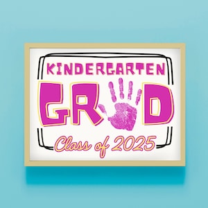 Kindergarten Graduation Keepsake, End of School Handprint, Kindergarten Questionnaire, End of Preschool Craft Activity, Kid&#39;s Diploma