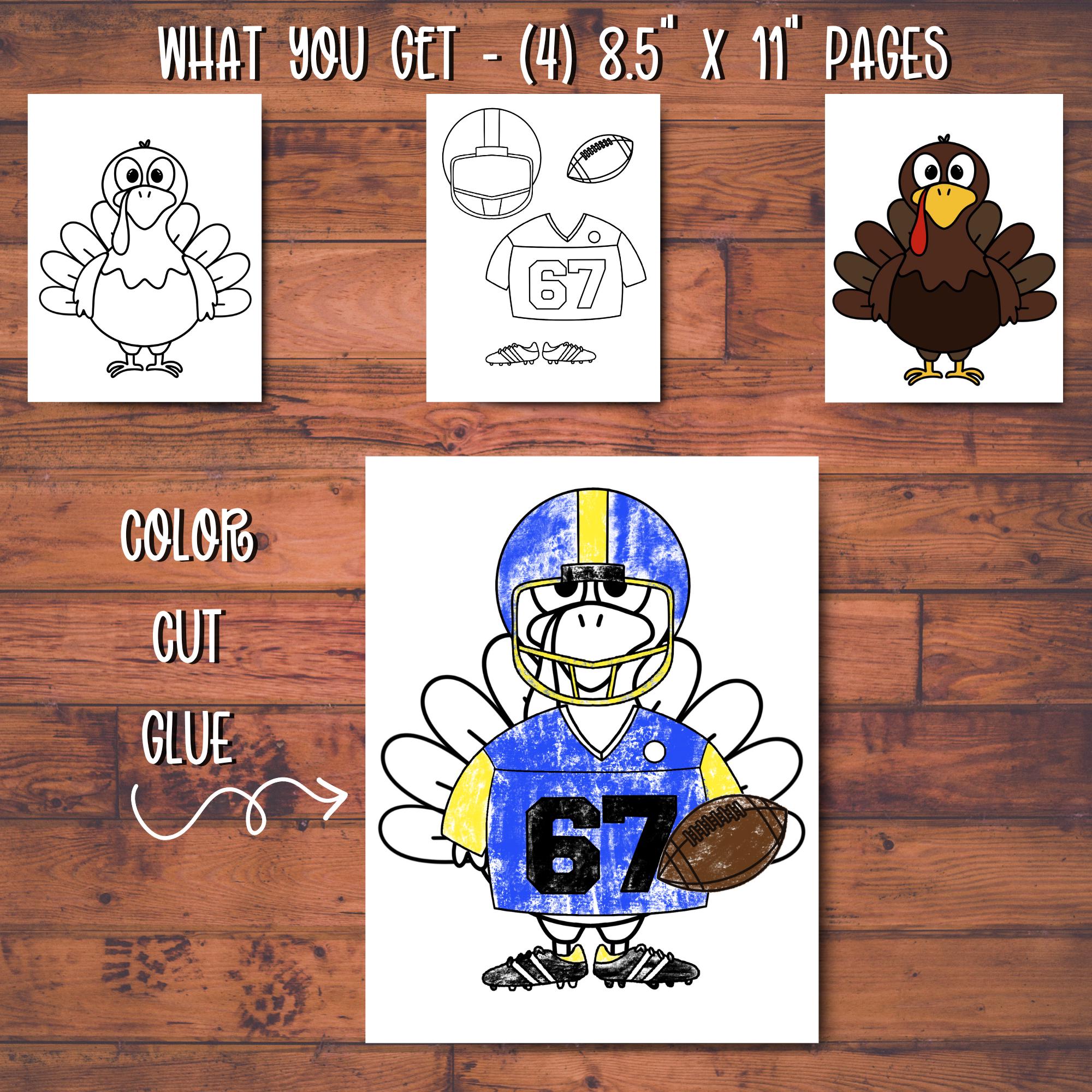 67 Football Turkey Disguise Printable – Six Seven Thanksgiving School ...