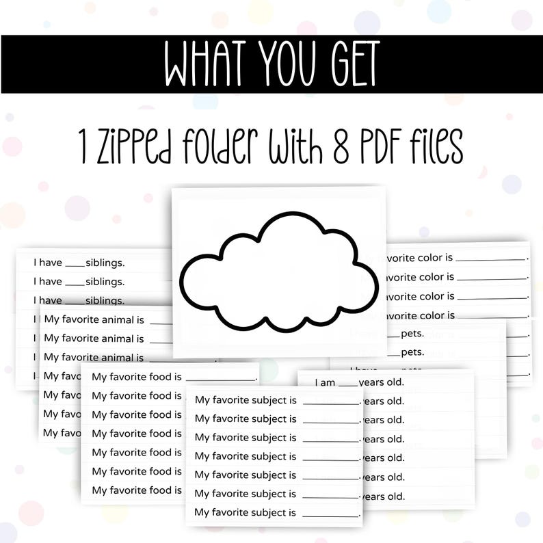 Rainbow All About Me Worksheet: Back to School Activity (printable ...