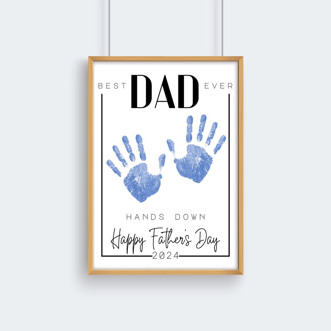 Father's Day Handprint Art Kids Craft Daycare Activity Best Dad Ever 8 ...