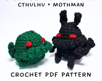Mod modello Goblin Bean: Cthulhu e Mothman PDF / Amigurumi / Download digitale