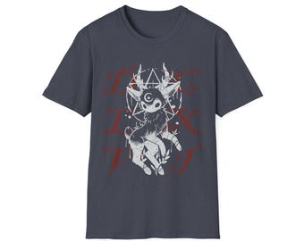 Mystical Deer T-Shirt: Gothic Occult Dark Forest Design