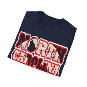 Vintage North Carolina State T-Shirt: Distressed Red & White Graphic image 7