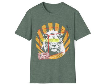 Leo Zodiac T-Shirt: Lion Graphic Tee, Astrology Star Sign Gift