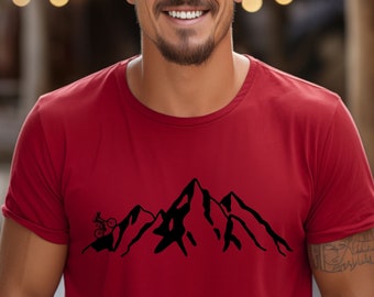 Mens Mountain Bike T-Shirt, MTB Biker Gift, Cycling Tee