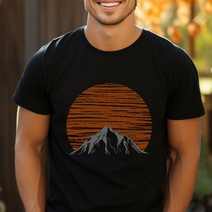 Mountain Men&#39;s Tshirt Environmental Nature Lover Tee Camping Outdoorsy