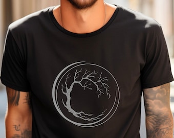 Männer Baum und Wurzel Grafik-T-Shirt: Wandern, Camping, Abenteuer