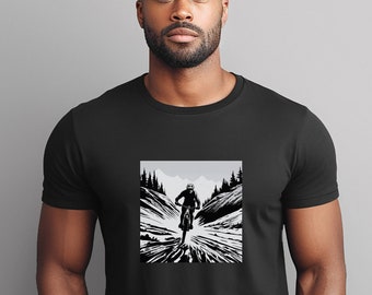 Mens MTB T-Shirt Cycling Bicycle T Shirt Mountain Biking Biker