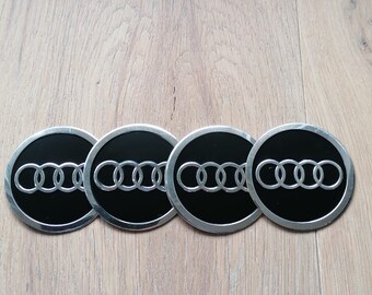 Adhesivo para tapacubos Audi, emblema de 60 mm, logotipo