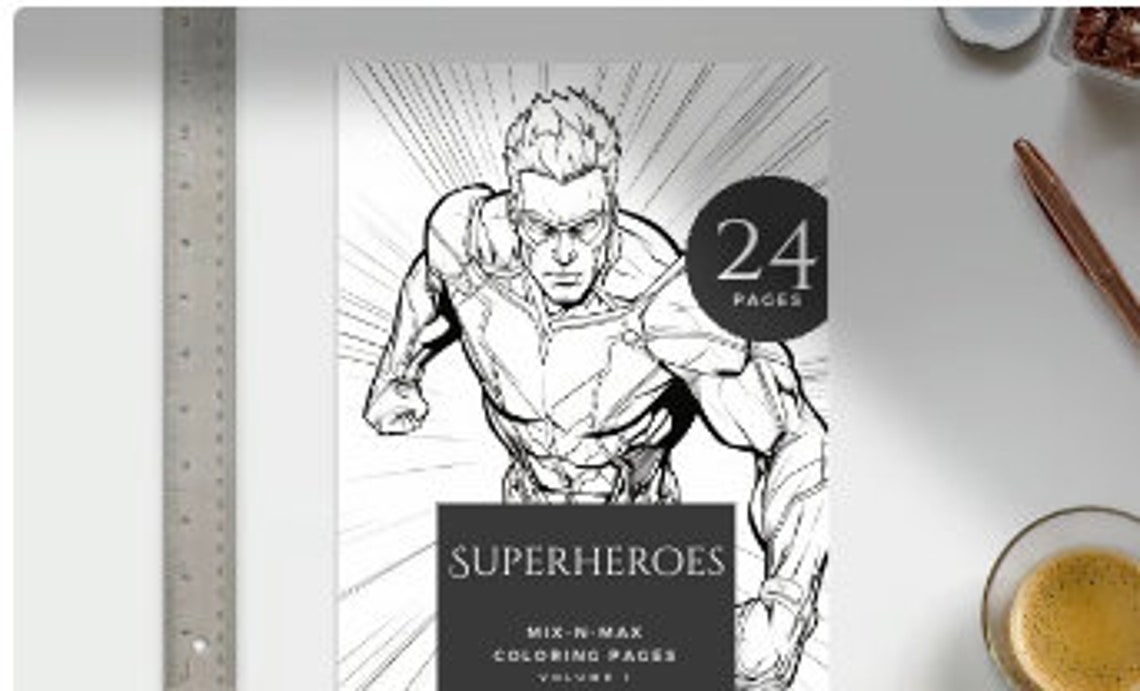 Printable Super Hero Coloring Pages Digital Printable Coloring Sheets