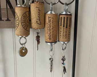 Wine Cork Keychains-With Charms!
