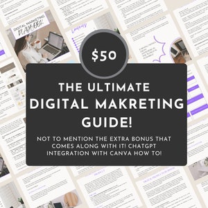 Digital Marketing Guide for Beginners with Master Resell Rights MRR DFY Digital Products and Private Label Rights PLR & ChatGPT Canva Bonus