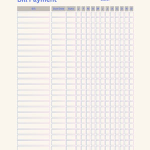 Monthly Bill Tracker Bundle: Printable Budget Planner (PDF) - Etsy