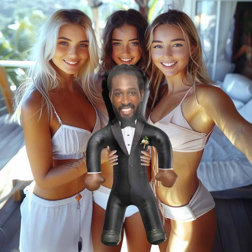 Custom Groom Blow-Up Doll: Funny Bachelorette Party Prop