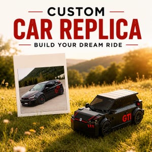 Personalized Car Replica, Custom Brick Car Model from Photo, Mini Vehicle Display Build