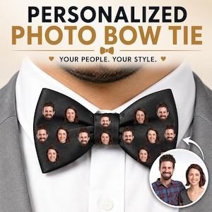 Gepersonaliseerde fotostrik, gepersonaliseerde strik, grappig cadeau