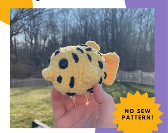 Brian the Boxfish no sew crochet pattern