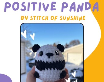 Peyton the Positive Panda Crochet Pattern | No Sew Pattern | Market Prep Friendly| Classroom Management Tool | Teacher Gift Idea |