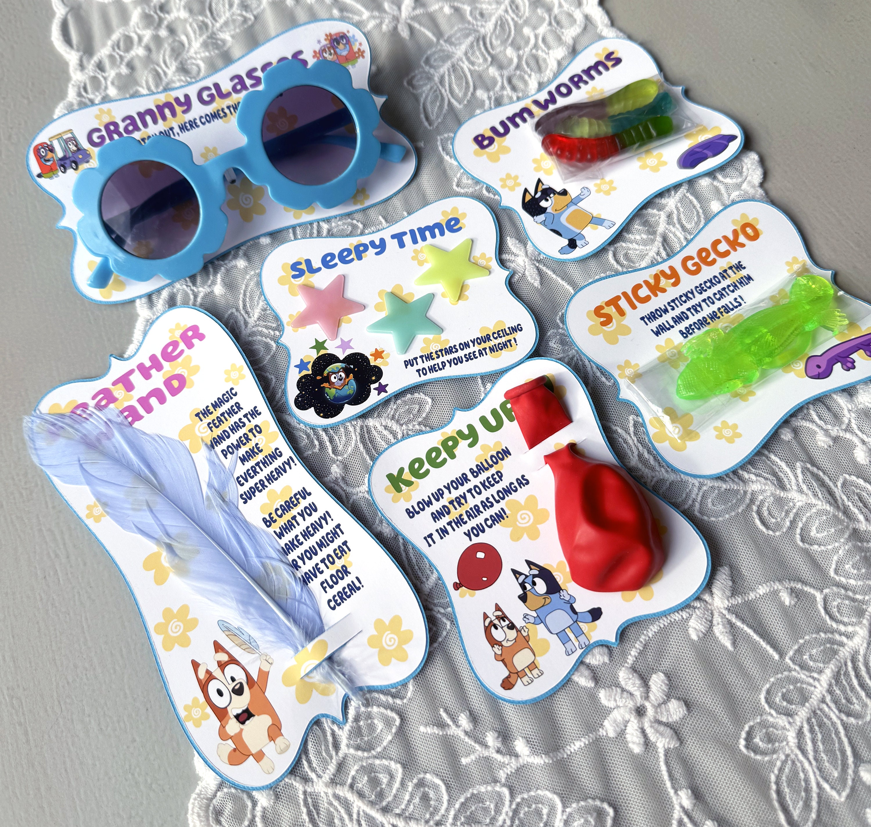 Bluey Granny Glasses & Gecko Party Favor Set