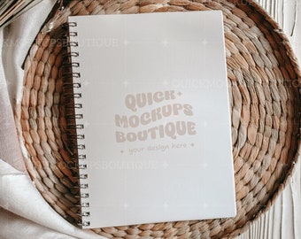 Spiral Notebook Mockup | Hardcover Journal Mockup (Digital Download)