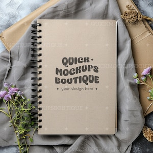 Taccuino a spirale Mockup Taccuino a spirale bianco Mockup Planner Mockup Journal Mockup Bundle Boho Mockup Book Mock Up Spiral Journal