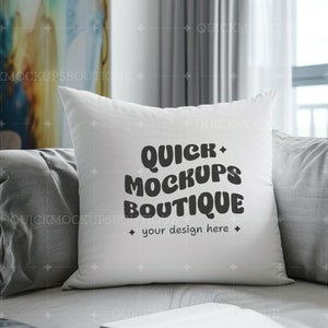 Blank Pillow Mockup Accent Pillow Mockup Cozy Pillow Boho Mockup Digital Download Mockup