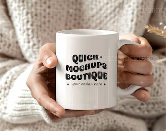 Maqueta de taza de café blanca, foto de archivo (descarga digital)