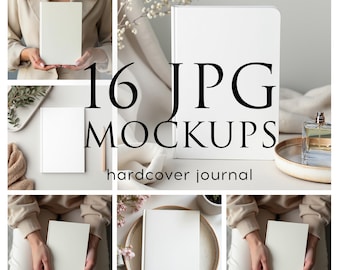 Hardcover Journal Mockup BUNDLE | 16 JPG Mockups (Digital Download)