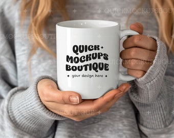 11oz Coffee Mug Mockup – Blank White Mug (Digital Download)