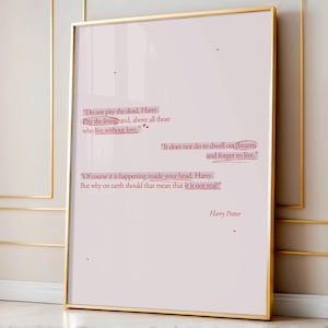 Harry Potter Annotated Book Print | Fantasy Print in Pink and Red (Digital Download)