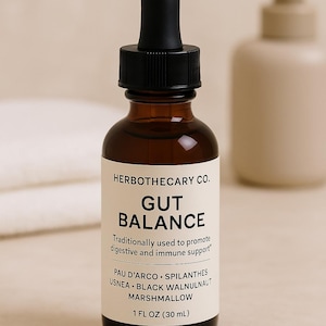 Gut Balance Herbal Tincture 1 Oz/30 mL - Internal & Topical Use Supplement
