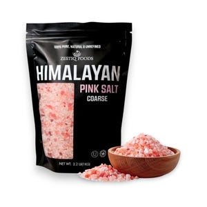 Pink Himalayan Salt | Coarse Salt in 2.2lb pouch  | 100% Natural Granules | Bulk Himalayan Salt for Cooking, Grilling, and More
