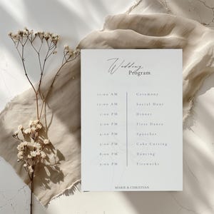 Plantilla | Boda – Cartel de bienvenida Love Story | elegante y minimalista