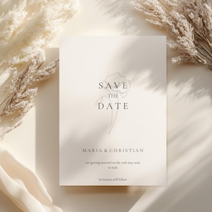 Modello | Pannello dei cocktails signature di matrimonio | elegante & minimalista