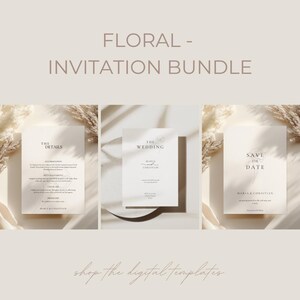 Template I Wedding - Invitation Bundle I floral