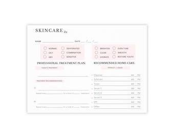 Esthetician Client Treatment Post-it® Note Pads - Client Home Care Post-it® Note Pads - Esthetician Client Prescription Pads
