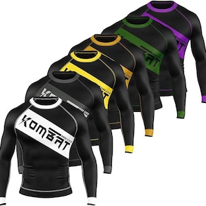 KOMBAT USA Full Sleeve Kids Rash Guards Boys and Girls ,Compression Bjj Kids Rash Guard, IBJJF Accepted Youth Bjj Rash Guard