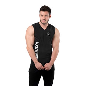 Kombat USA Herren Tank Top Rundhals, Baumwolle, ärmelloses Gym Shirt, flexible athletische Passform, Workout & Casual Wear, klassische Passform für das Training