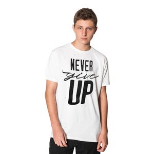 Never Give Up-Inspirational T-Shirt,Motivational Shirt,Positive Quote Shirt,Inspirational shirt,Love Your Life, Inspiring Gift for Him & Her