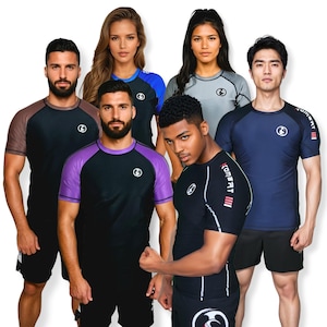 Kombat USA Pro Ranked Rash Guard |NoGi Half sleeve Rash Guard |Men & Women Rash Guard |IBJJF approved|BJJ Competition Gear|Compression shirt