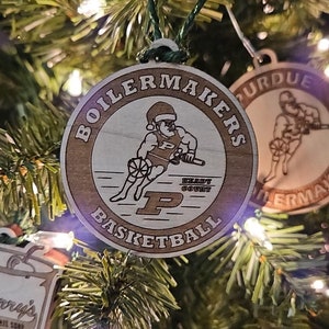 Boilermakers Basketball Ornament - Purdue University Christmas Decor